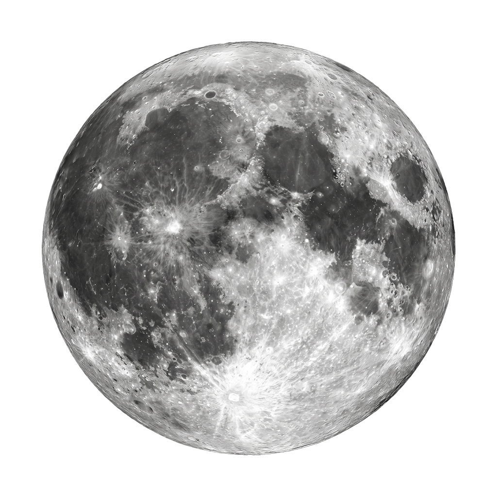 Freigestellter heller Vollmond